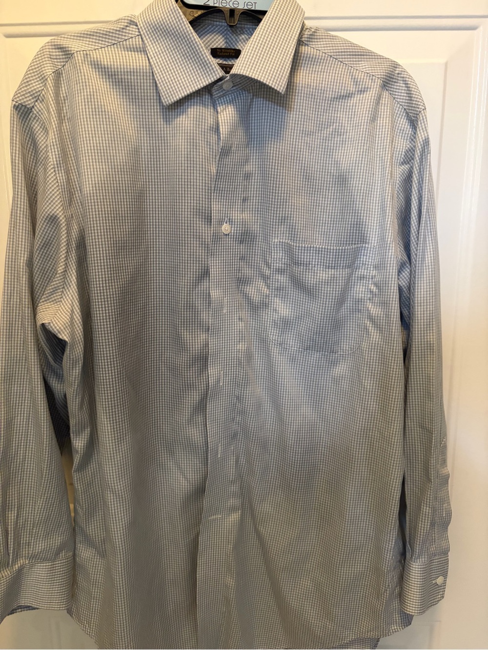 Jos. A. Bank Blue Micro-Check Button-Down Shirt
